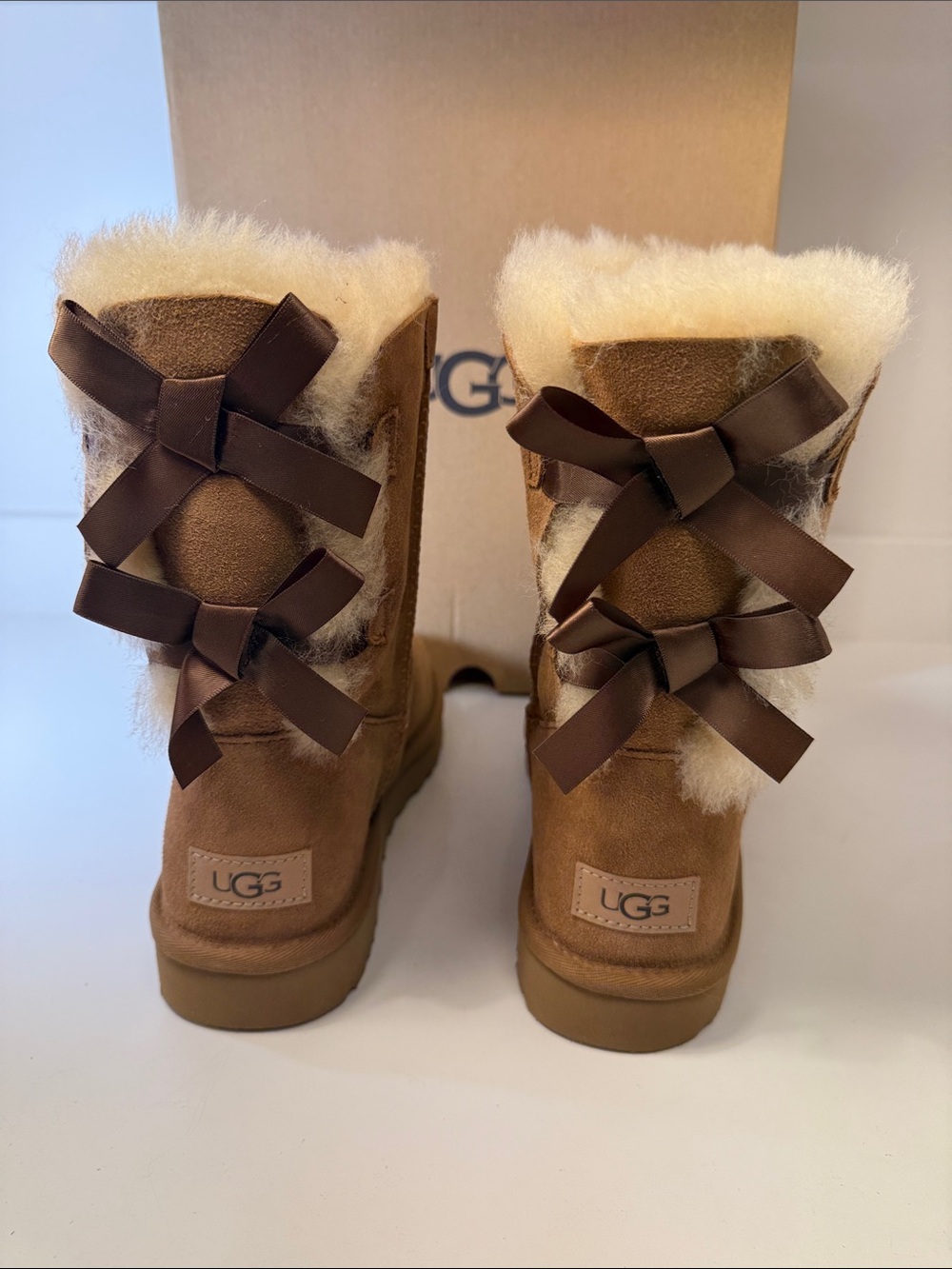 UGG Bailey Bow II Chestnut Tall Boots - Size 9